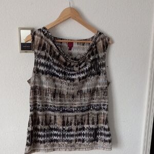 Vintage Y2K 212 Collection Graphic Slouch Neck Sleeveless Top Size L